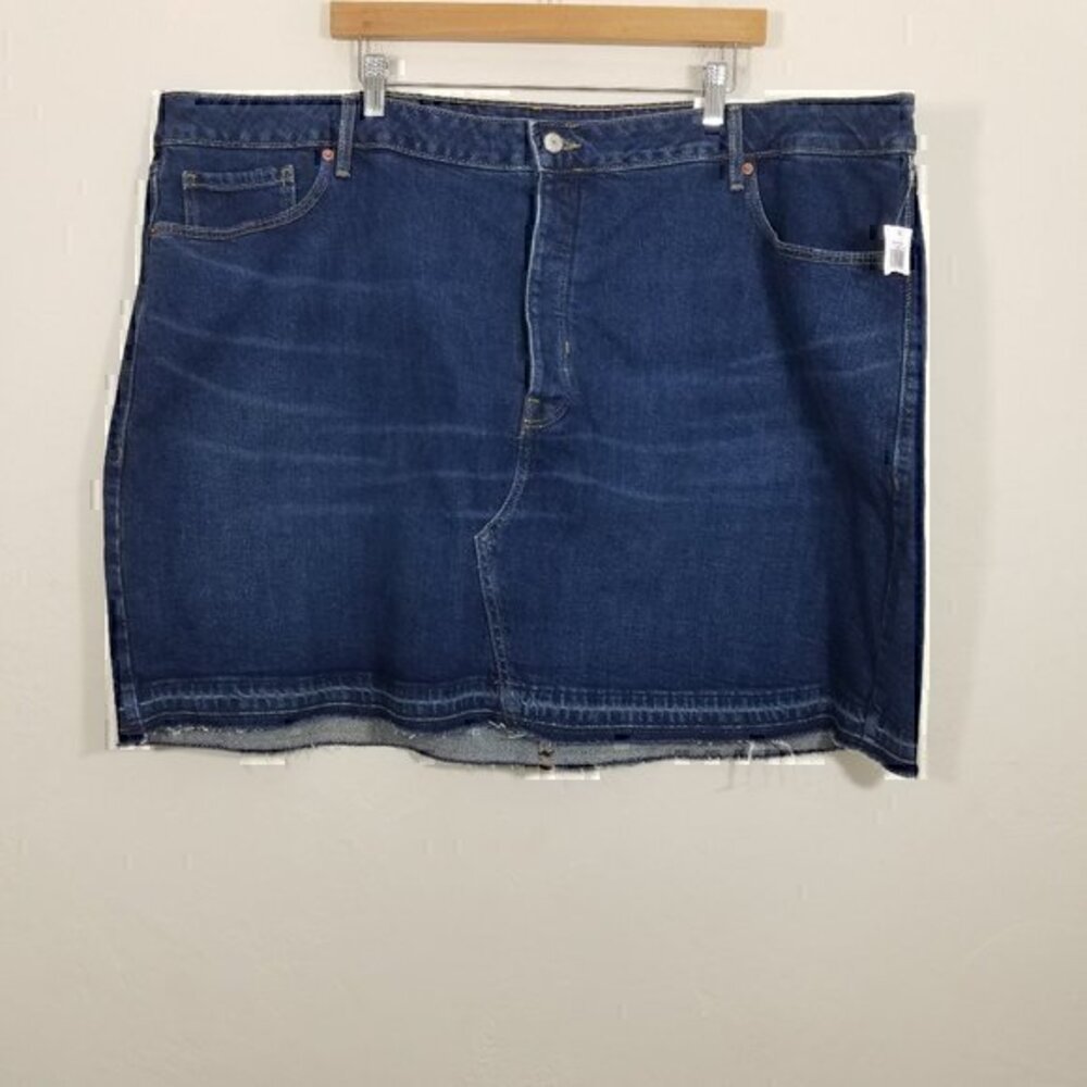 NWT Old Navy Hi-Rise Secret-Smooth Pockets Button Fly Denim Skirts